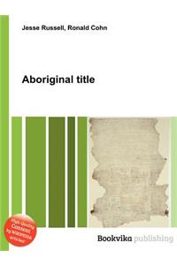 Aboriginal Title