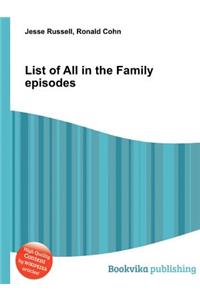 List of All in the Family Episodes