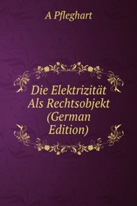 Die Elektrizitat Als Rechtsobjekt (German Edition)