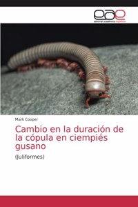 Cambio en la duración de la cópula en ciempiés gusano
