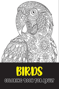 Birds coloring book for adult