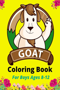 GOAT Coloring Book For Boys Ages 8-12