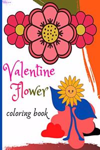 Valentine Flower coloring book