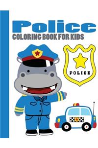 Police Coloring book for kids