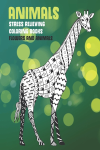 Stress Relieving Coloring Books Flowers and Animals - Animals