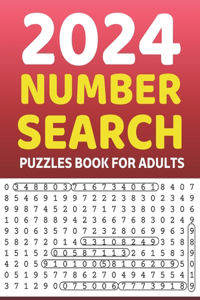 2024 Number Search Puzzles Book for Adults