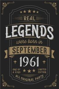 Real Legends were born in September 1961