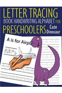 Letter Tracing Book Handwriting Alphabet for Preschoolers Cute Dinosaur