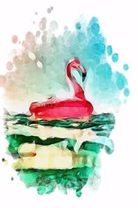 Notebook Flamingo Abstract Painting
