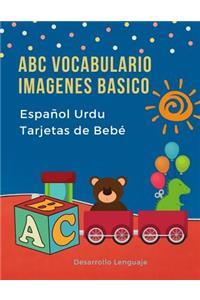 ABC Vocabulario Imagenes Basico Español Urdu Tarjetas de Bebé