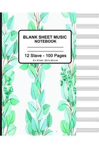 Blank Sheet Music Notebook
