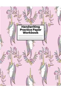Handwriting Practice Paper Workbook