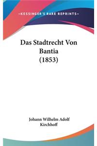 Das Stadtrecht Von Bantia (1853)