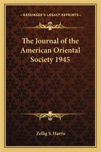 Journal of the American Oriental Society 1945