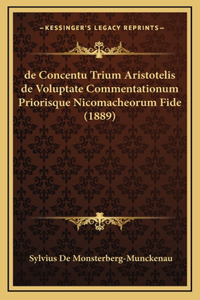 de Concentu Trium Aristotelis de Voluptate Commentationum Priorisque Nicomacheorum Fide (1889)
