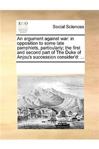 An argument against war