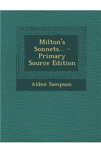 Milton's Sonnets...