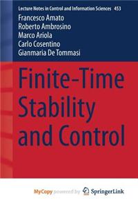 Finite-Time Stability and Control