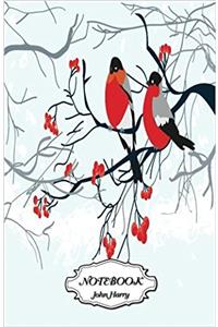 Notebook Journal Dot-grid,graph,lined,blank No Lined - Two Birds Wallpaper: Small Pocket Notebook / Journal / Diary