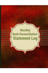 Monthly Bank Reconciliation Statement Log