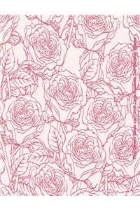 Pink Flowers Bloom 2017-2018 Large Academic Year Monthly Planner