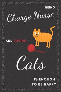 Charge Nurse & Cats Notebook