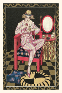 Vintage Journal Woman with Perfume Atomizer