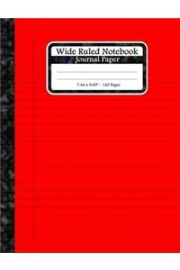 Wide Ruled Notebook Journal Paper