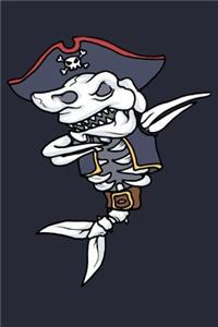 Scary Dabbing Shark Skeleton Pirate