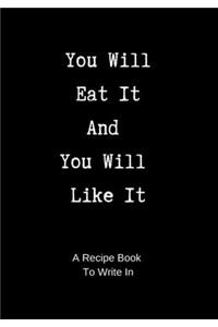 Recipe Book to Write In