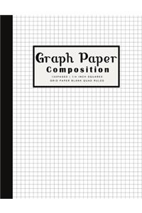Graph Paper Composition 120pages - 1/4 inch Squares Grid Paper Blank Quad Ruled