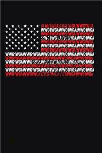 Qanon WWG1WGA Flag Notebook