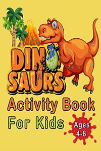 Dinosaur Activity Book For Kids Ages 4-8