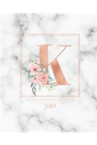 Weekly & Monthly Planner 2019