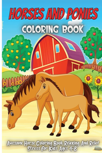 Horses And Ponies Coloring Book