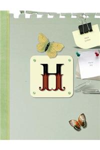 Monogrammed H Dot Grid Bullet Journal