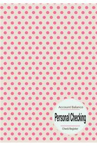 Personal Checking Account Balance Check Register