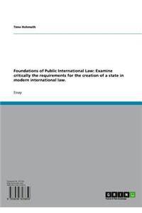 Foundations of Public International Law