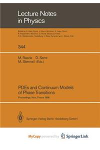 PDEs and Continuum Models of Phase Transitions