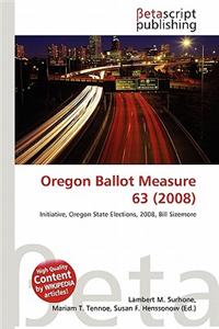 Oregon Ballot Measure 63 (2008)