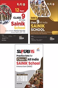 Combo (set of 3 Books) Study Package for Class 9 All India SAINIK School Entrance Exam (AISSEE) - Guide + Previous Year Solved Papers + Practice Sets - 3rd Edition