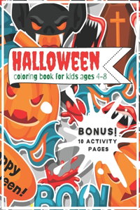 Halloween Coloring Book for Kids ages 4-8