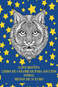 Libro de colorear para adultos - Menos de 10 euro - Animal - Gato montés
