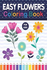 Easy Flowers Coloring Book For Kids