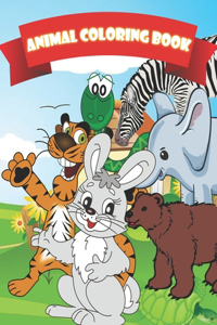 Kids Animal Coloring Book For Kids Aged 3-8