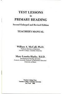 Test Lessons in Primary Reading, Teachers Manual/Answer Key