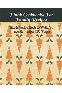 blank cookbooks for family recipes