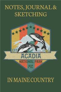 Notes Journaling & Sketching Acadia National Park Me EST 1916