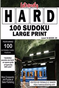 Extremely Hard Sudoku 100 Large Print