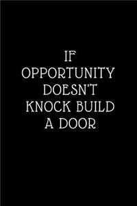 If opportunity doesn't Knock Build a Door